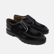 ORILLO derby negro vista trasera suela robusta hecho a mano México
