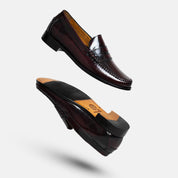 MORTERO penny loafer hecho a mano vista diagonal calzado mexicano
