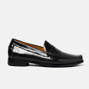 MORTERO penny loafer negro segunda vista frontal
