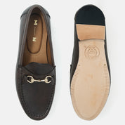 ALBA zapato horsebit loafer mujer café vista superior buen gusto bien hecho México
