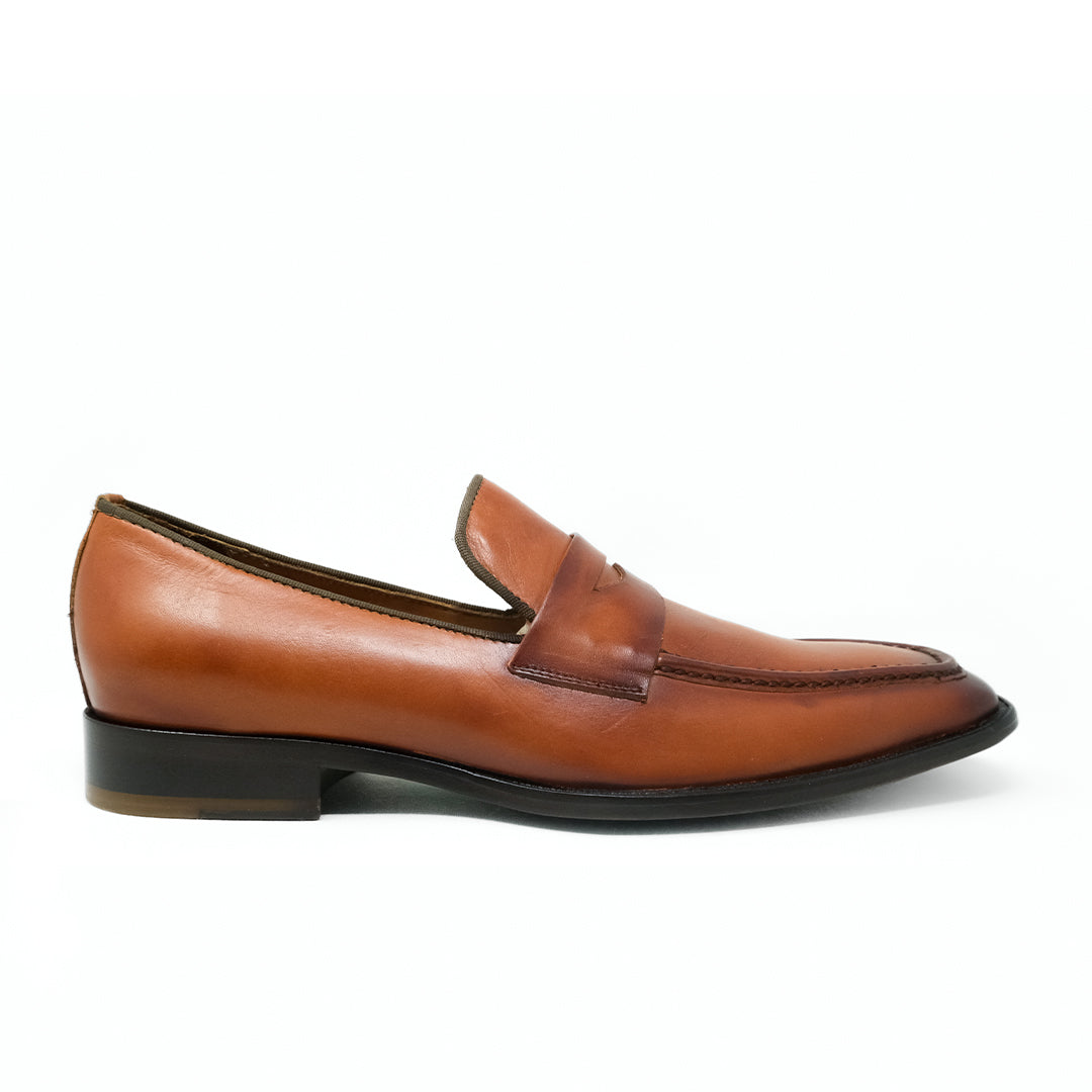 ANDANTE mocasín antifaz piel premium vista frontal paso firme hecho México
