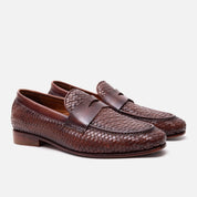 BOCETO mocasín london vista trasera tejido español textura única

