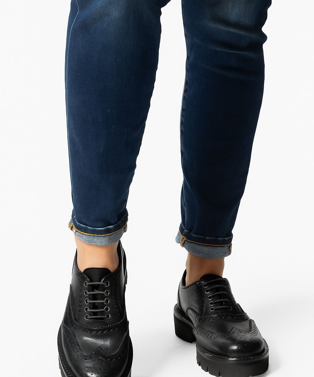 FOLKLORE zapato oxford brogue mujer negro detalle artesanal mexicano
