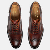 JUNCAL oxford brogue london detalle perforado tradicional
