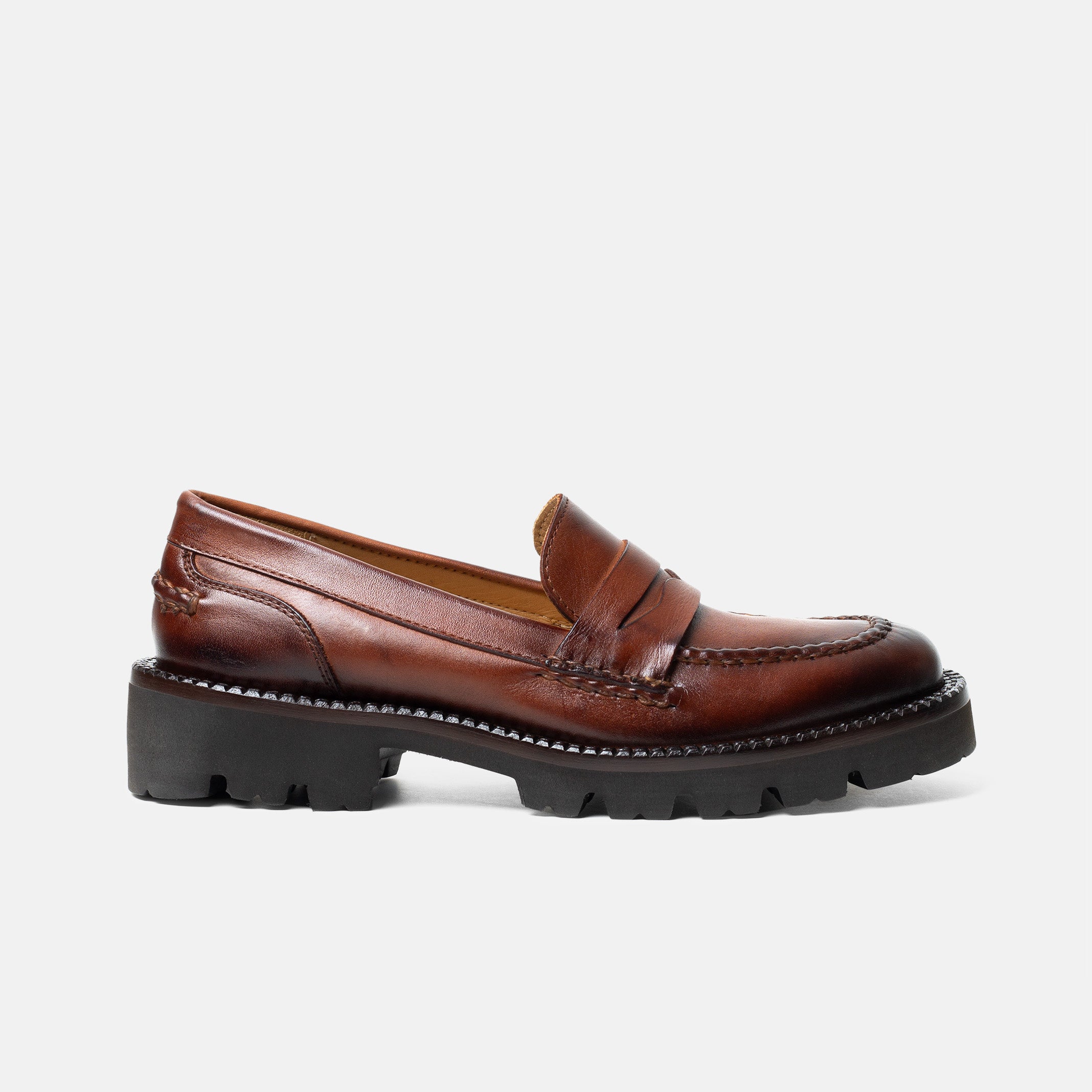 MAJA mocasín loafer chunky mujer london vista frontal hecho a mano México
