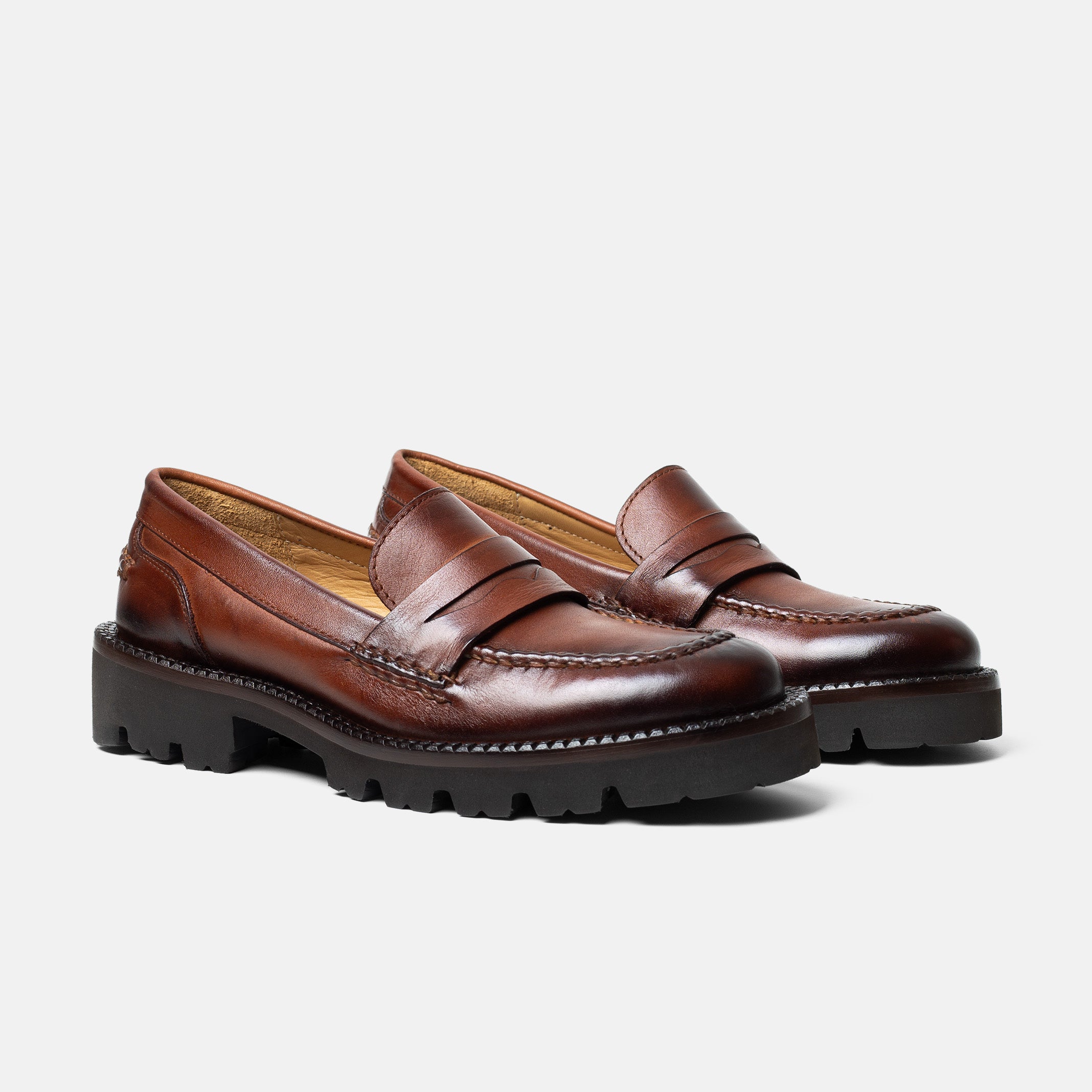 MAJA loafer chunky mujer london vista trasera piel premium
