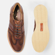 RESETE zapato derby técnico london vista superior punteado brogue malla
