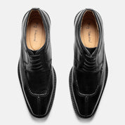 SABRA zapato derby negro vista superior piel grano suave
