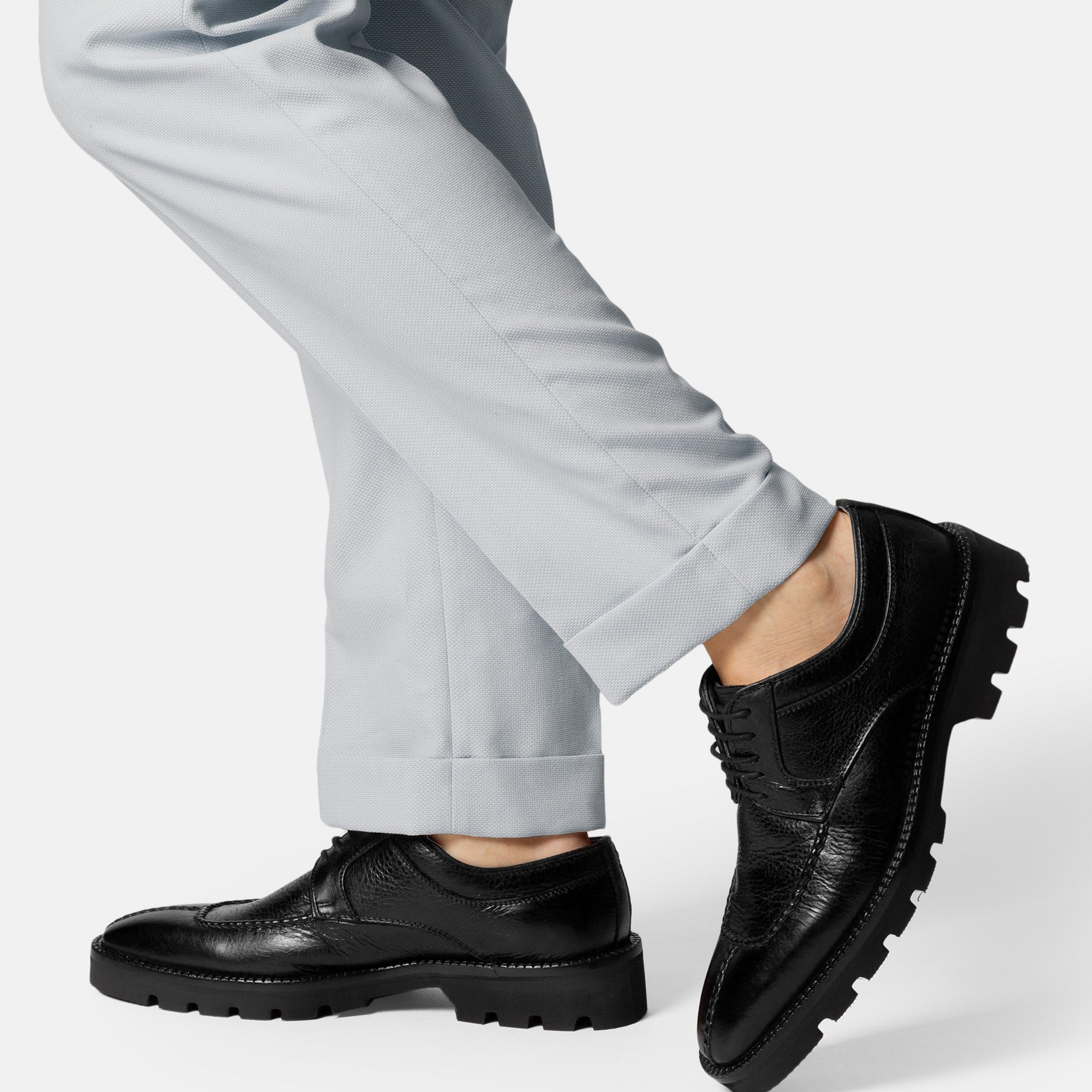 SABRA derby negro vista lateral hecho a mano México Feather Walk
