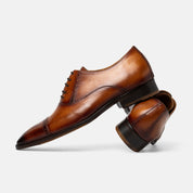 Zapato de Vestir Caramel SOTOL Piel Pulida Artesanal León Guanajuato | Muy Nacional