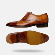 Suela Cuero Oxford Caramel SOTOL Artesanal Hombre México | Muy Nacional