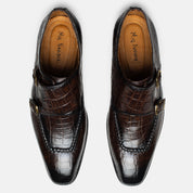 TOBALA zapato monkstrap doble vista superior hebillas metálicas elegancia atemporal
