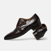 TOBALA monkstrap doble vista diagonal diseño imponente artesanal

