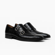 TOBALA monkstrap doble grabado cocodrilo marcar diferencia juntas eventos
