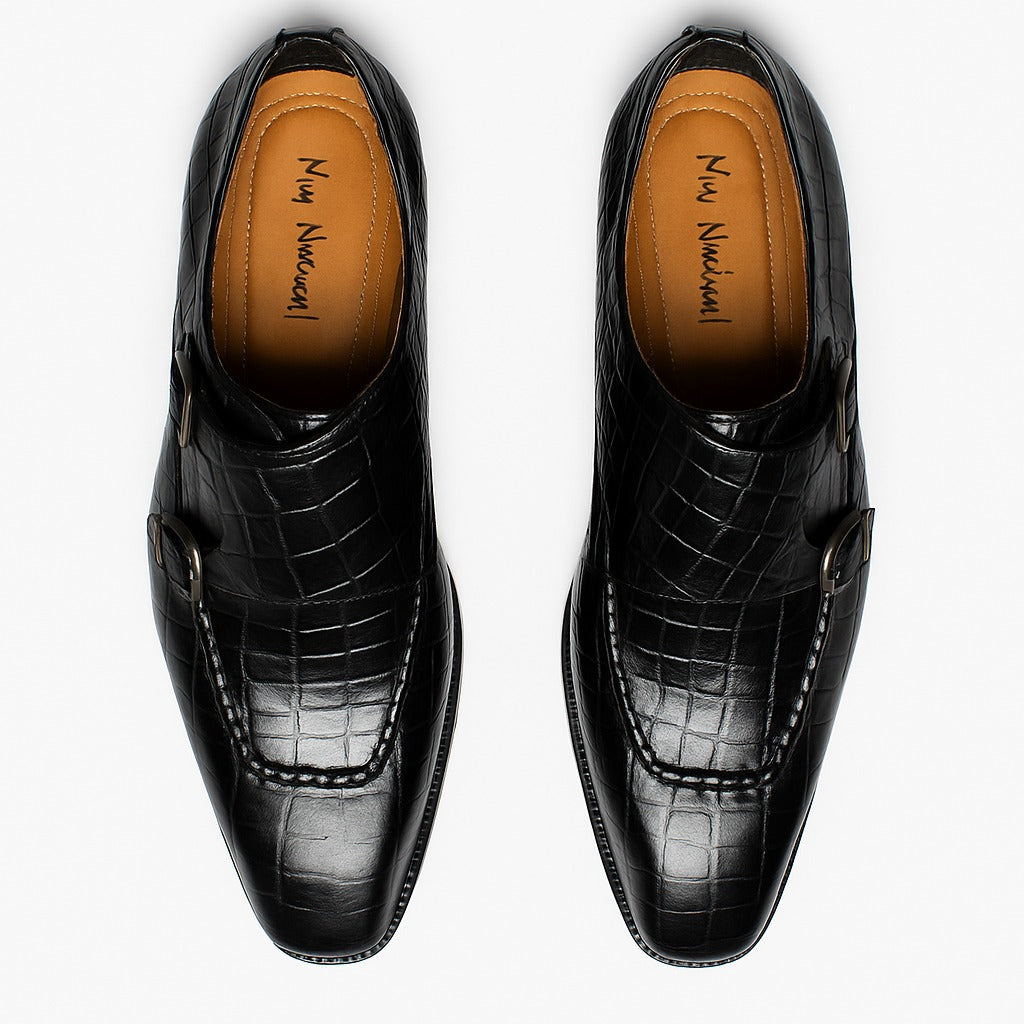 TOBALA monkstrap doble vista lateral máxima expresión distinción artesanal
