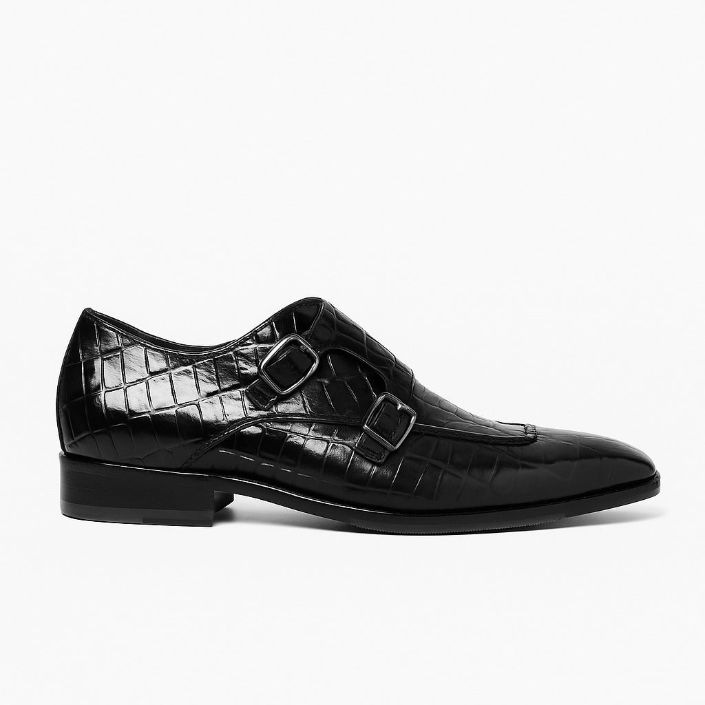 TOBALA zapato monkstrap doble detalle completo piel becerro premium México
