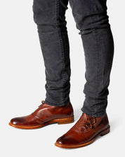 YUTE bota london vista lateral agujetas cruzadas piel premium artesanal

