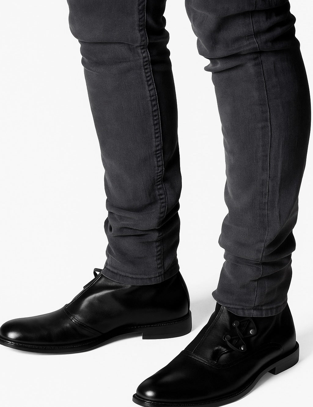 YUTE bota negro vista completa silueta estilizada distinción en cada paso
